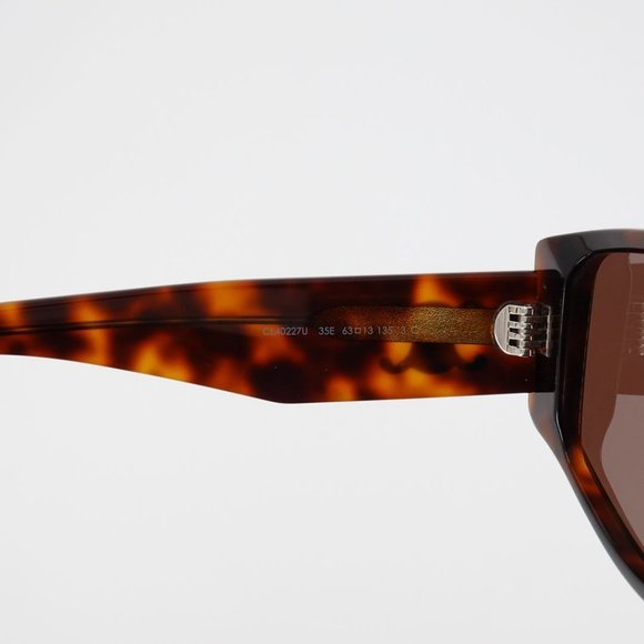 Celine Regular High Bridge Fit Sunglasses Brown CL40227 - Picture 9 of 13